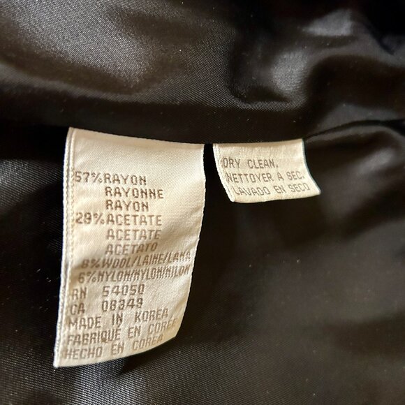 Vintage Velvet Jacquard Brocade Jacket 18W – Brown Black Damask Evening Coat - Picture 14 of 14